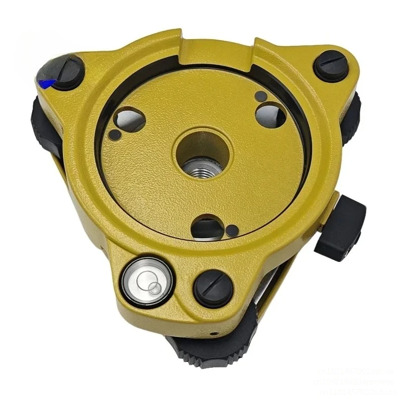 Tribrach أصفر عالي الجودة بثلاثة فك بدون هبوط بصري متوافق مع مسح المحطة الإجمالية #5