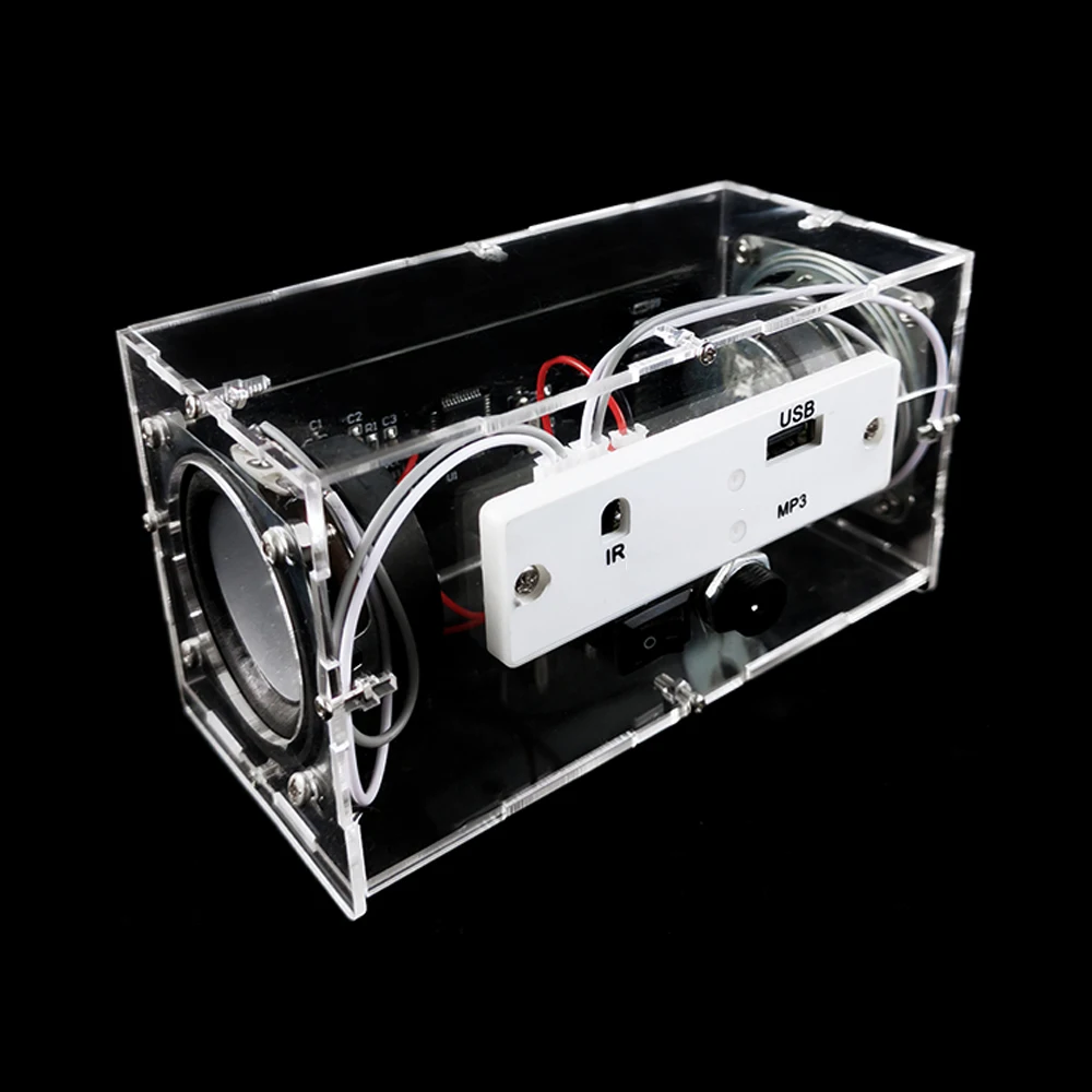 DIY Bluetooth Speaker Soldering Kit with 12-channel LED Lights Bi-Channel Multi-Functional Small Amplifier Mini Speaker