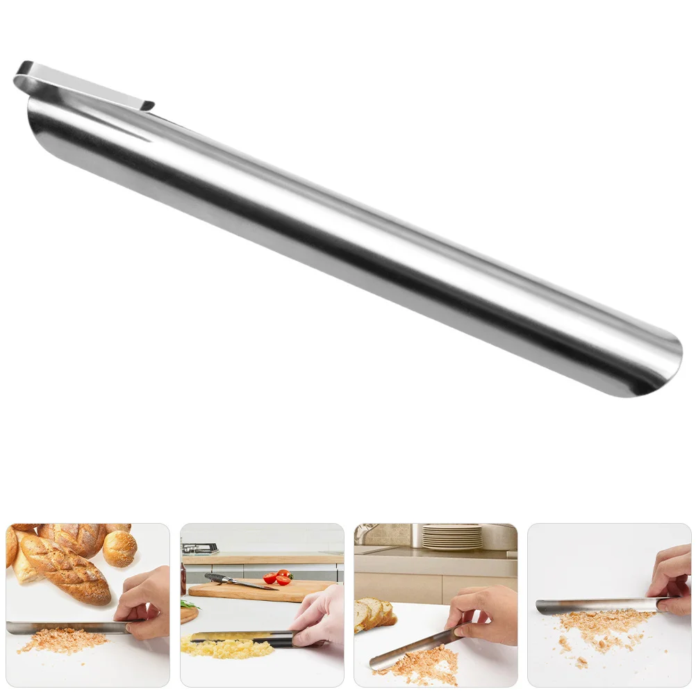 

2Pcs Stainless Steel Crumb Scraper Restaurant Bread Cleaner Tabletop Crumber Portable Crumb Sweeper Food Scraper