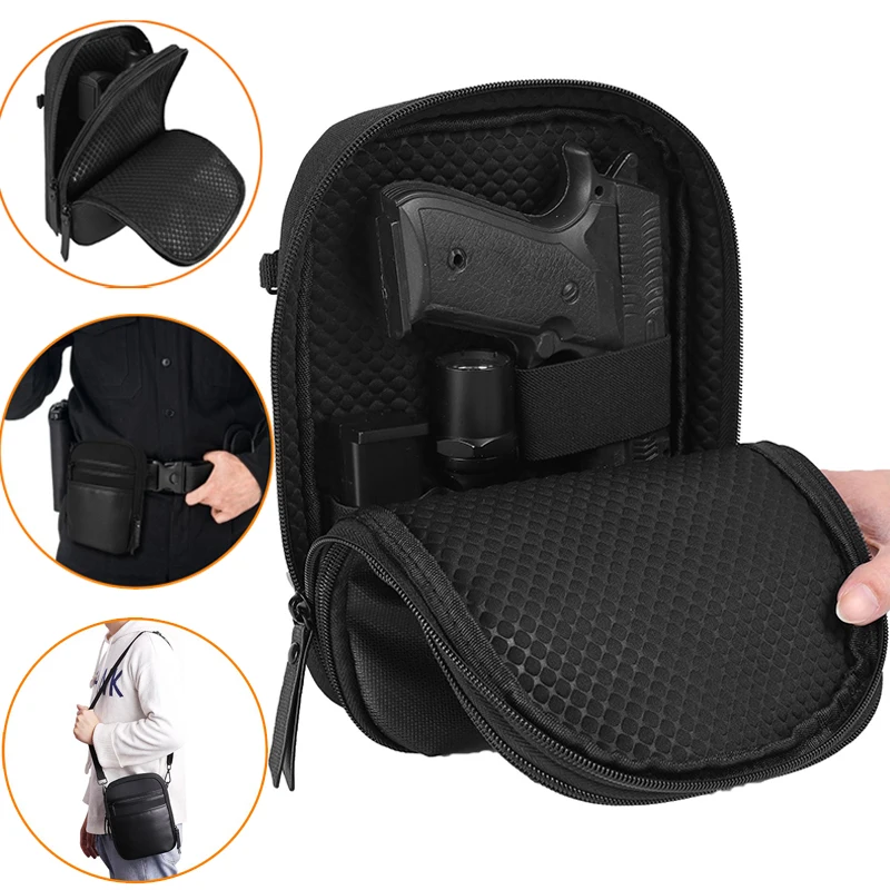 Pistol Holster Belt Pouch Outdoor Concealed Carry Gun Holder Shoulder Bag EDC Case for Hunting Hiking Casual Fanny Pack