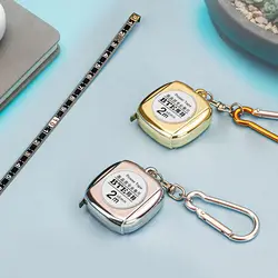 Roulette Keychain Tape Measure Pocket Mini Keyring Measure Tape 2M Delicate Retractable Ruler Measuring Tool