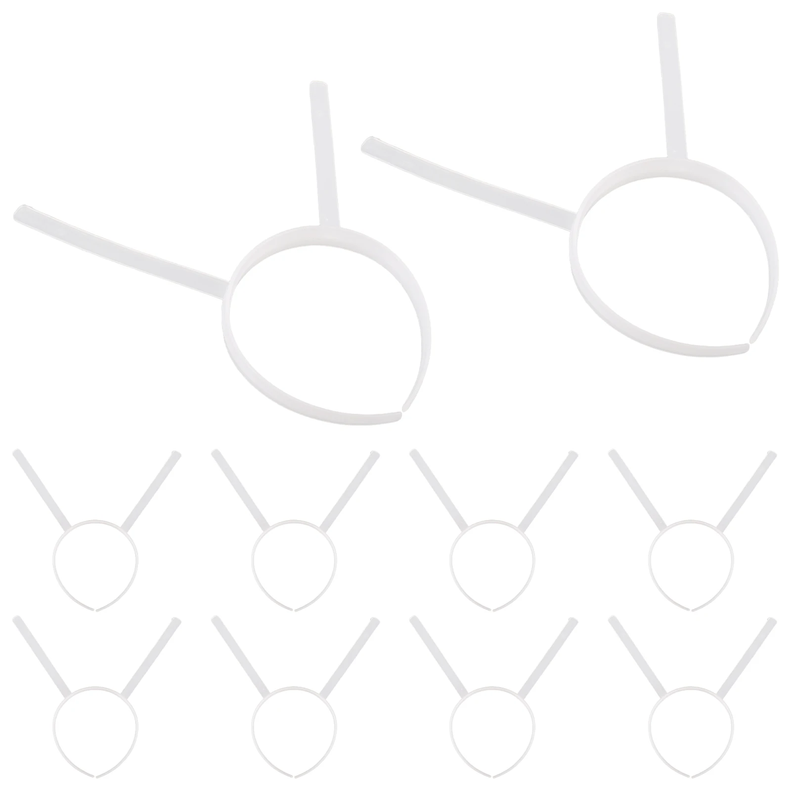 

10 Pcs Headband Transparent Plastic Semi Finished Long Ear Rabbit Antenna Frame Cartoon Diy Accessory Craft Supply Hairband