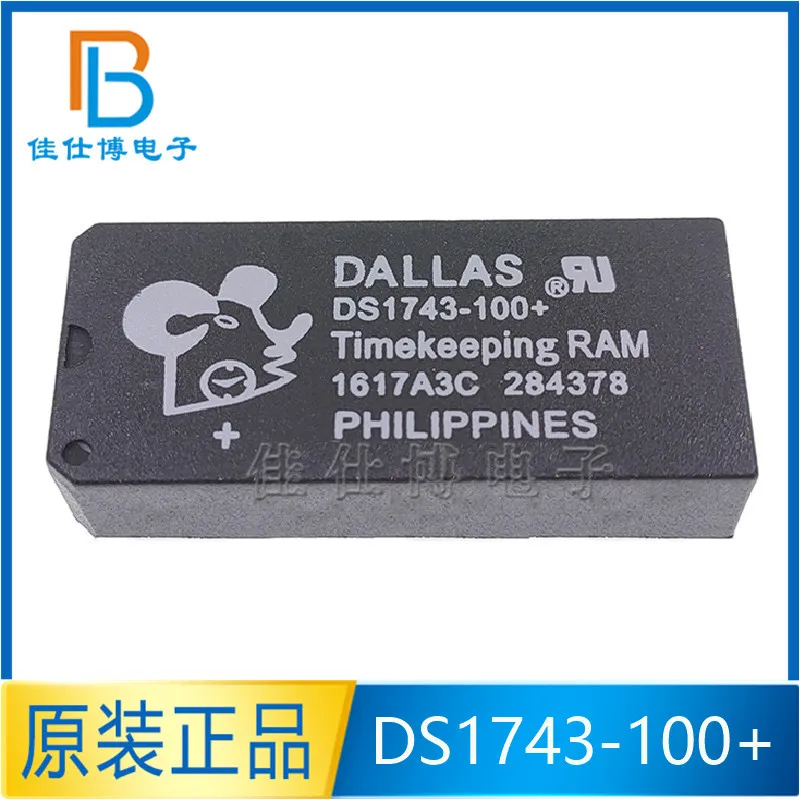 DS1743-100+ DS1743-100 brand new original straight plug DIP-28 foot real-time clock chip IC