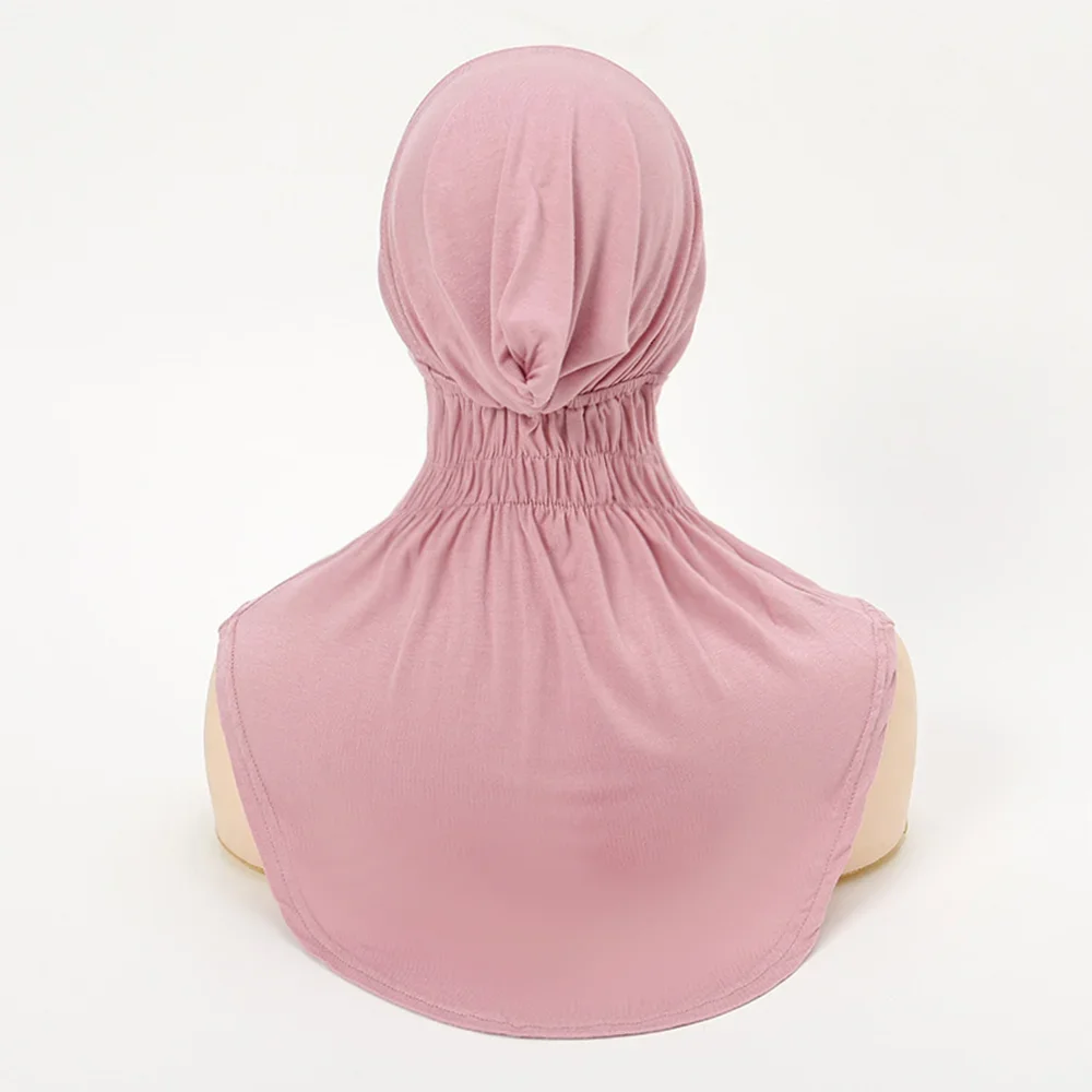 Bonnet intérieur Hijab musulman avec faux col pour femme, foulard sous-casquette, écharpe turban, chapeau islamique prêt à porter, couverture de sauna