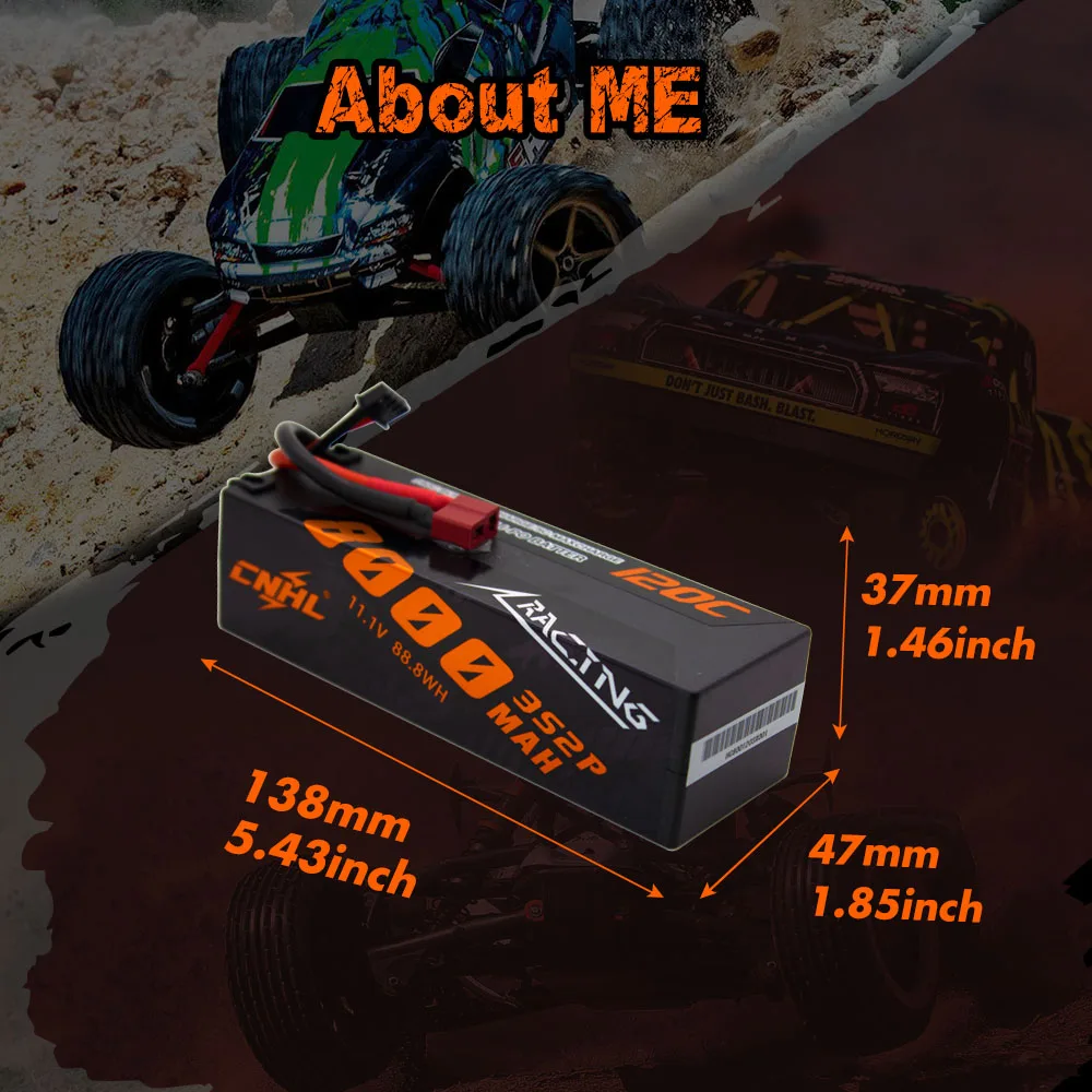 Cnhl 3S 11.1V 8000Mah Lipo Batterij 120c Hard Case Met Ec5 Stekker Voor Rc Auto Boot Voertuig Rally Truck Tank Truggy Buggy Onderdelen