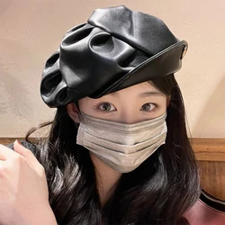 Panama Women's Cloud Leather Belle Painter Hat Fashion Outdoor Waterproof  H151 Cap