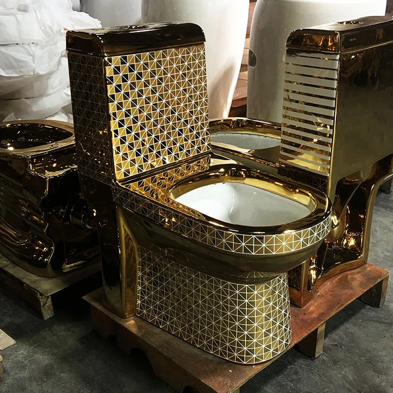 European-Style Gold Toilet Toilet Gold-Plated Toilet Creative Personality Color Gold Factory Toilet