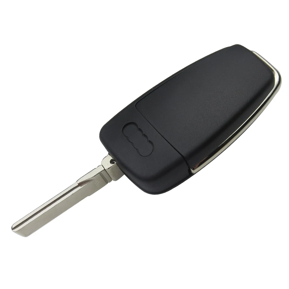 OkeyTech 3 botões flip fold remoto chave do carro escudo keyless entrada kd chave capa caso para audi a6l q7 a2 a3 a4 a6 a6l a8 tt sem lâmina