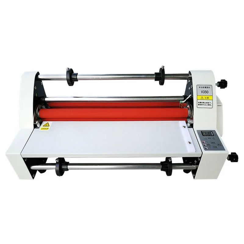 V350 Film Laminator Four Rollers A3 SIZE Hot Roll Laminating Machine Electronic Temperature Control Singleroll Laminator XH