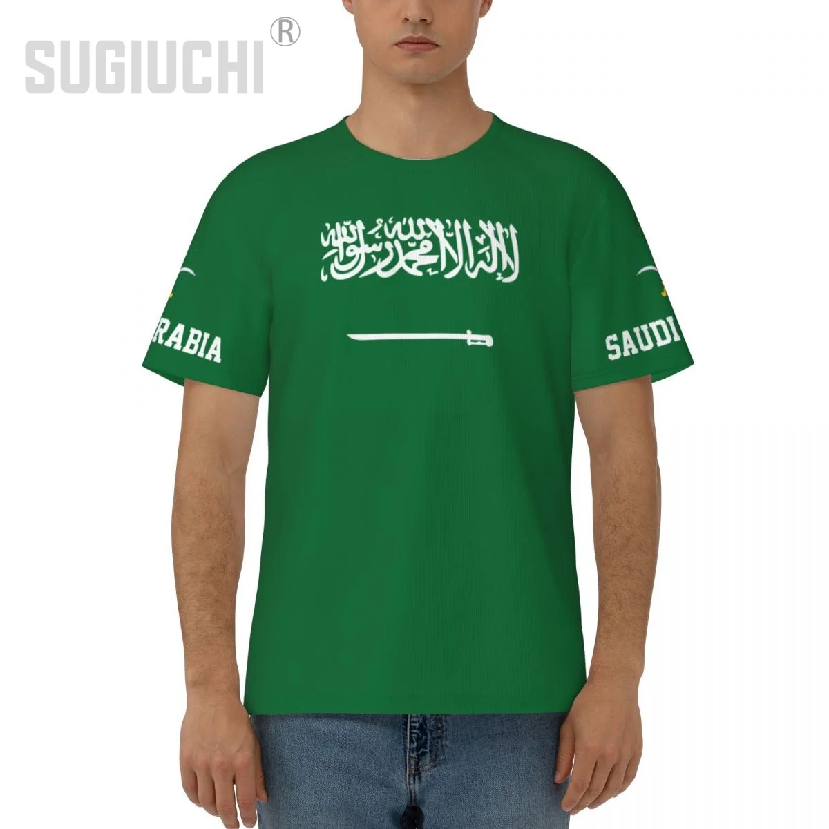 Unisex Nation T-shirt Saudi Arabia Flag Saudi Arabian T-shirts jersey For Men Women Soccer Football Fans Gifts Custom clothes