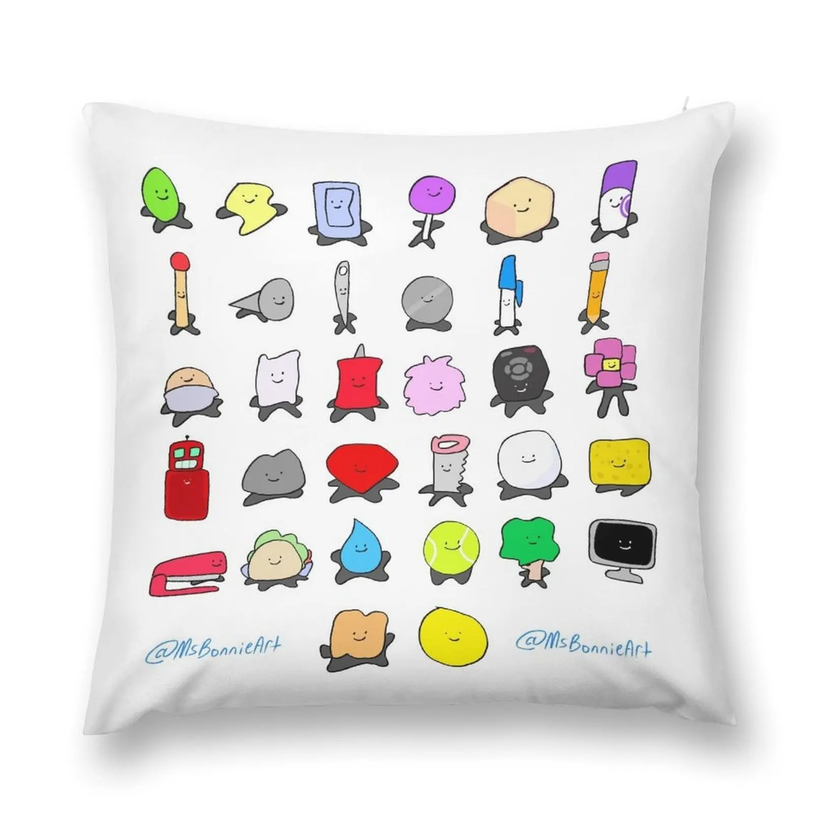 Bfdi All Contestants Pack Part 2 Throw Pillow Pillowcases Christmas Covers For Cushions pillow