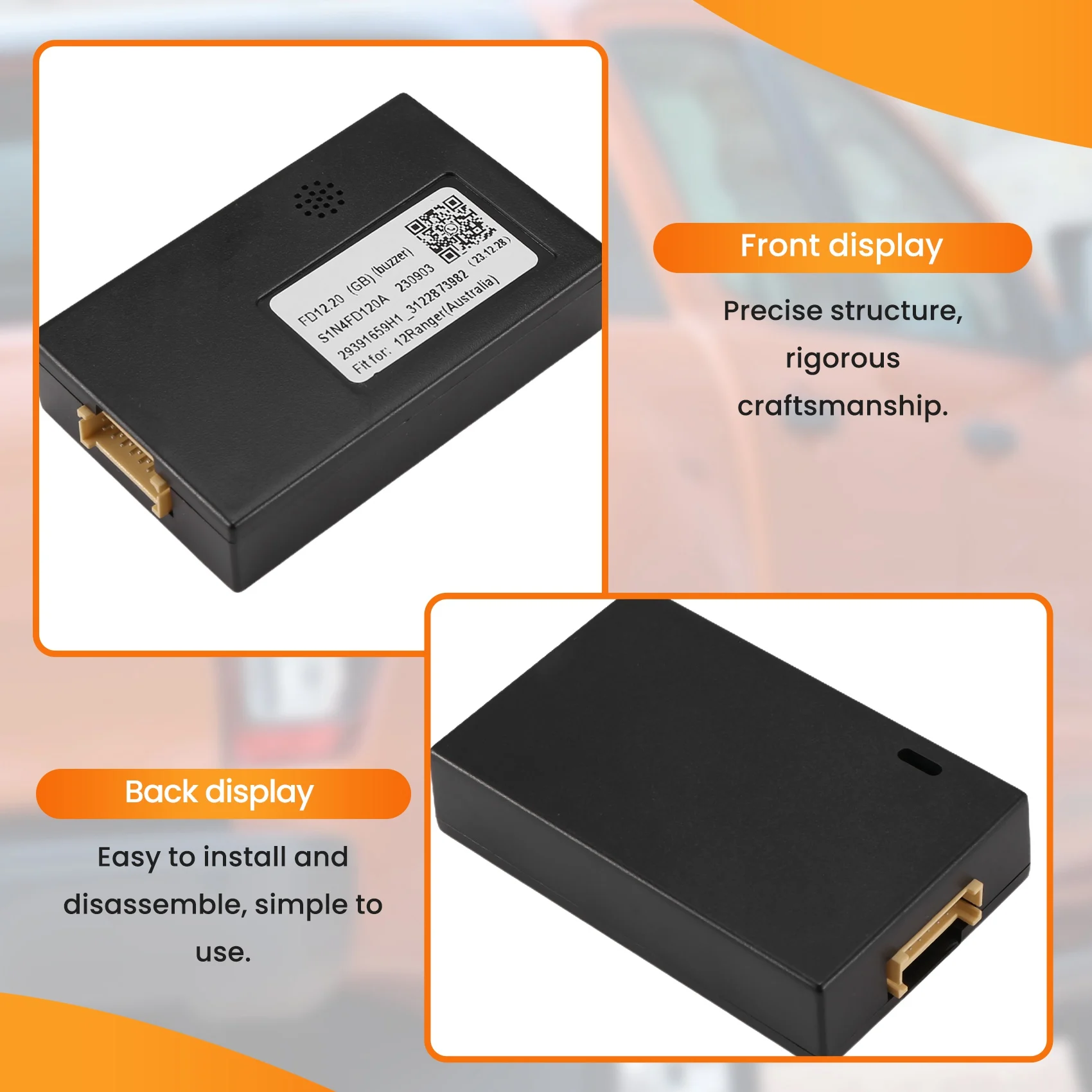 

A77T-Car Radio Cable Android Head Unit Power Wiring Harness Socket Connector With Canbus For Ford Ranger 2012 (AUS)