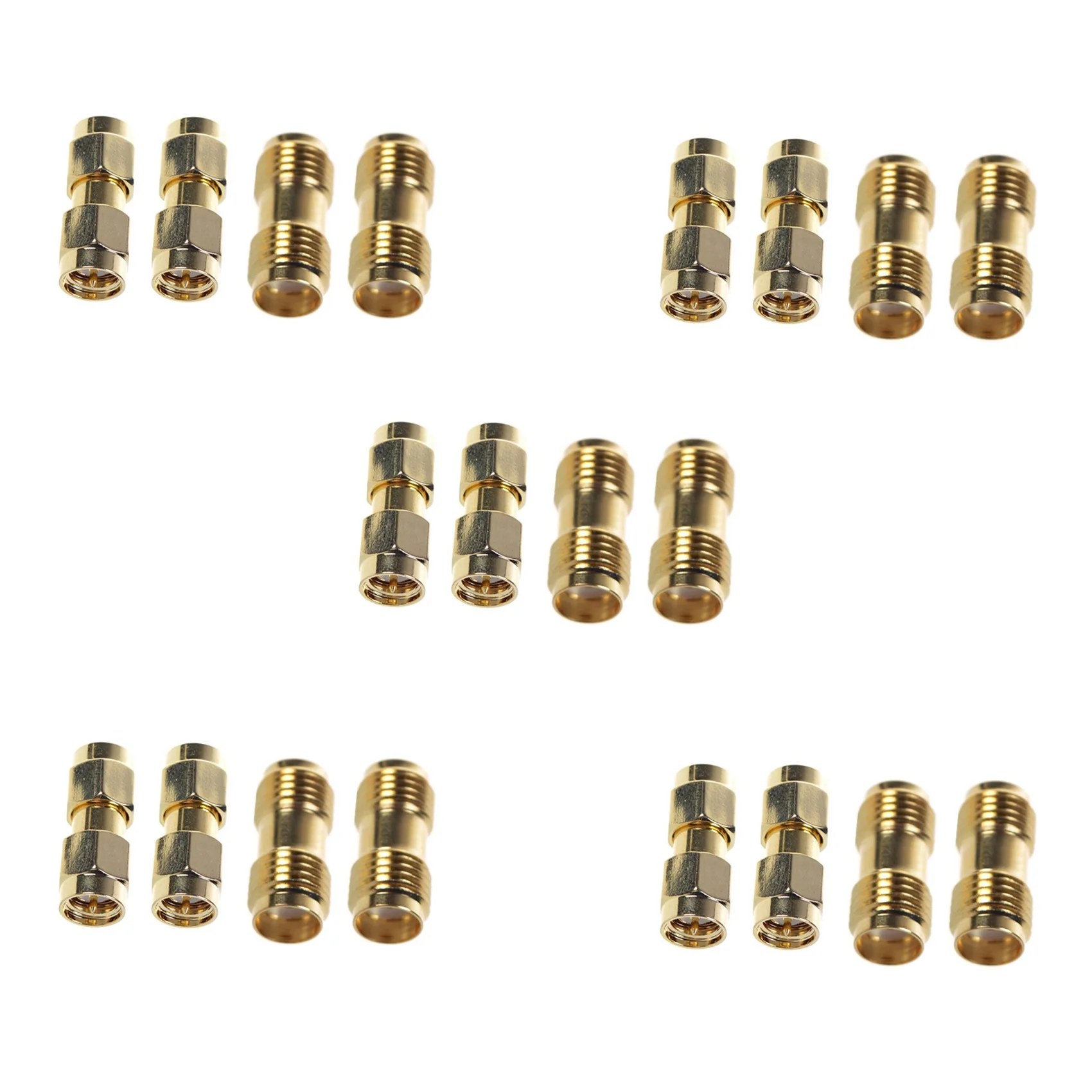 Delicate Texture-10 Pcs SMA Male To SMA Male Plug+ 10 Pcs SMA Female To SMA Female Jack RF Coaxial Adapter Connector
