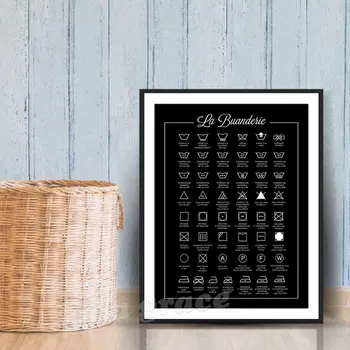 Affiches sur le thème de la lessive 印刷品法國洗衣護理和污漬指南海報帆布畫法國洗衣房裝飾 10 最佳銷售 法國海報 - №2