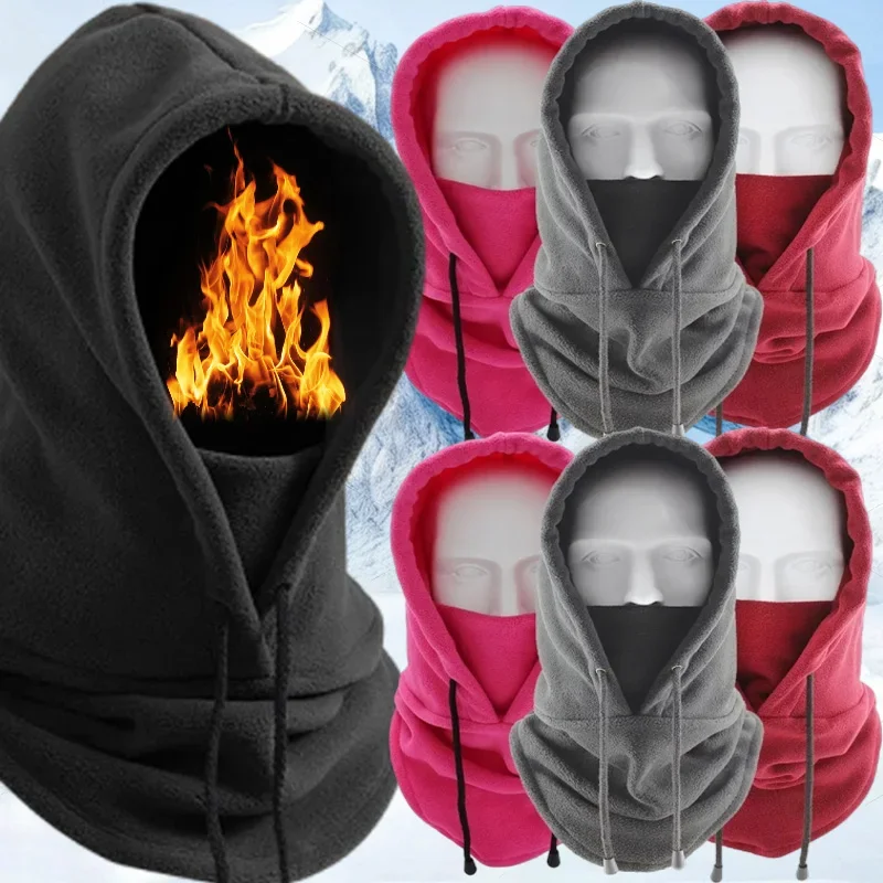 Winter Thermische Fleece Bivakmuts Sjaal Gezichtsmasker Nekwarmer Snood Kap Hoed Winddicht Koud Warm Rijmuts Buitensport Hoed