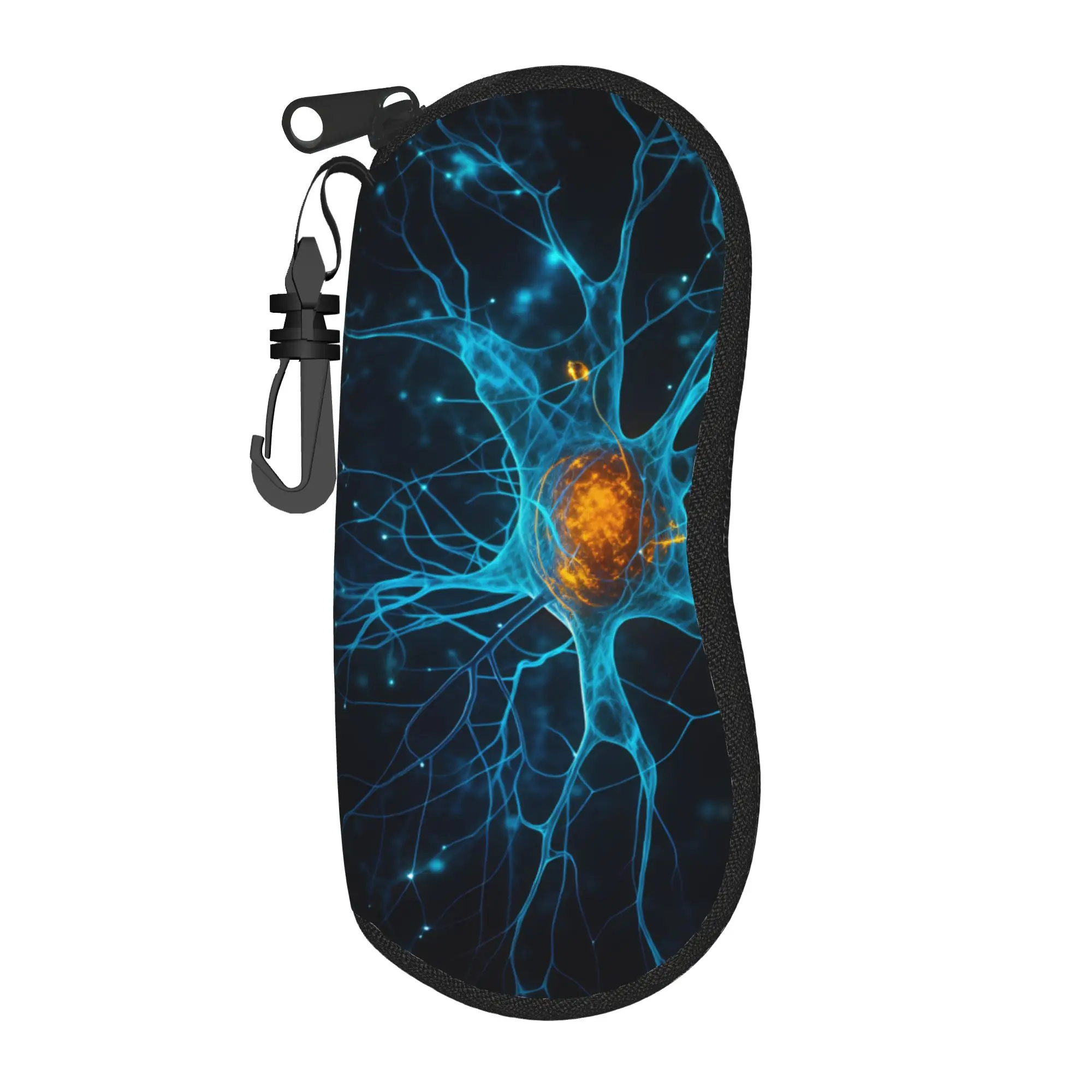 Neuro Brain Time! Let's Have Some Synapse Fun  Glasses Case  Zip Sunglasses Case Men Women Outdoor Glasses Box Vintage