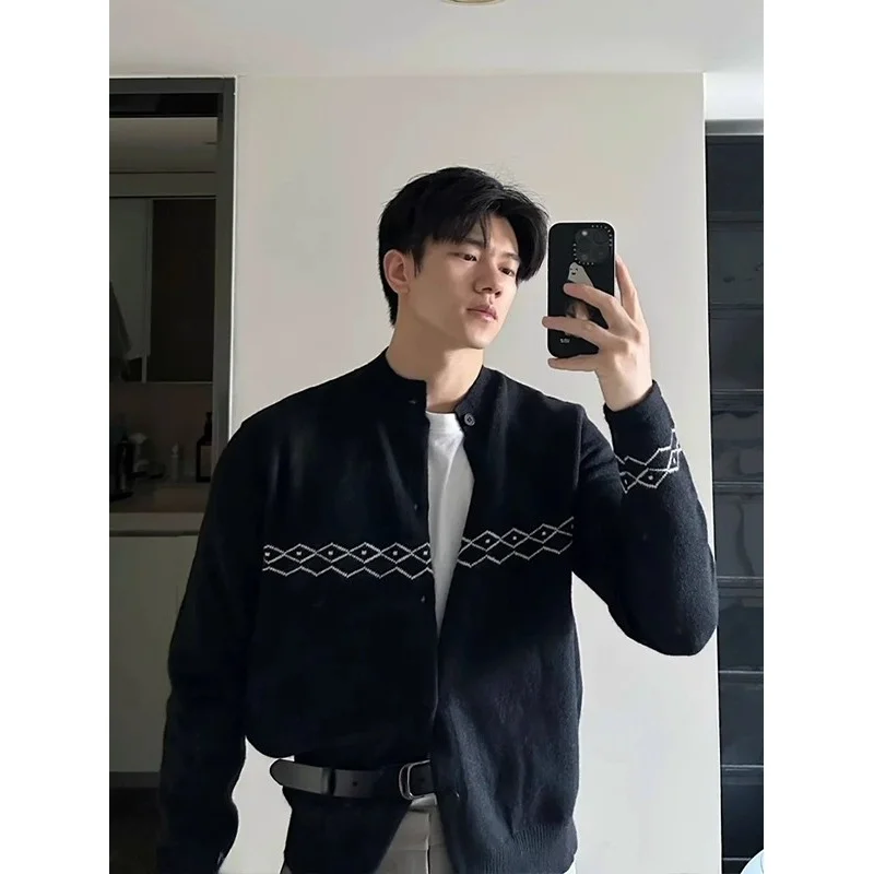 

Мягкий вязаный кардиган с геометрическим рисунком, круглый длинный свитер Camere с кисточками, теплый повседневный свободный трикотаж