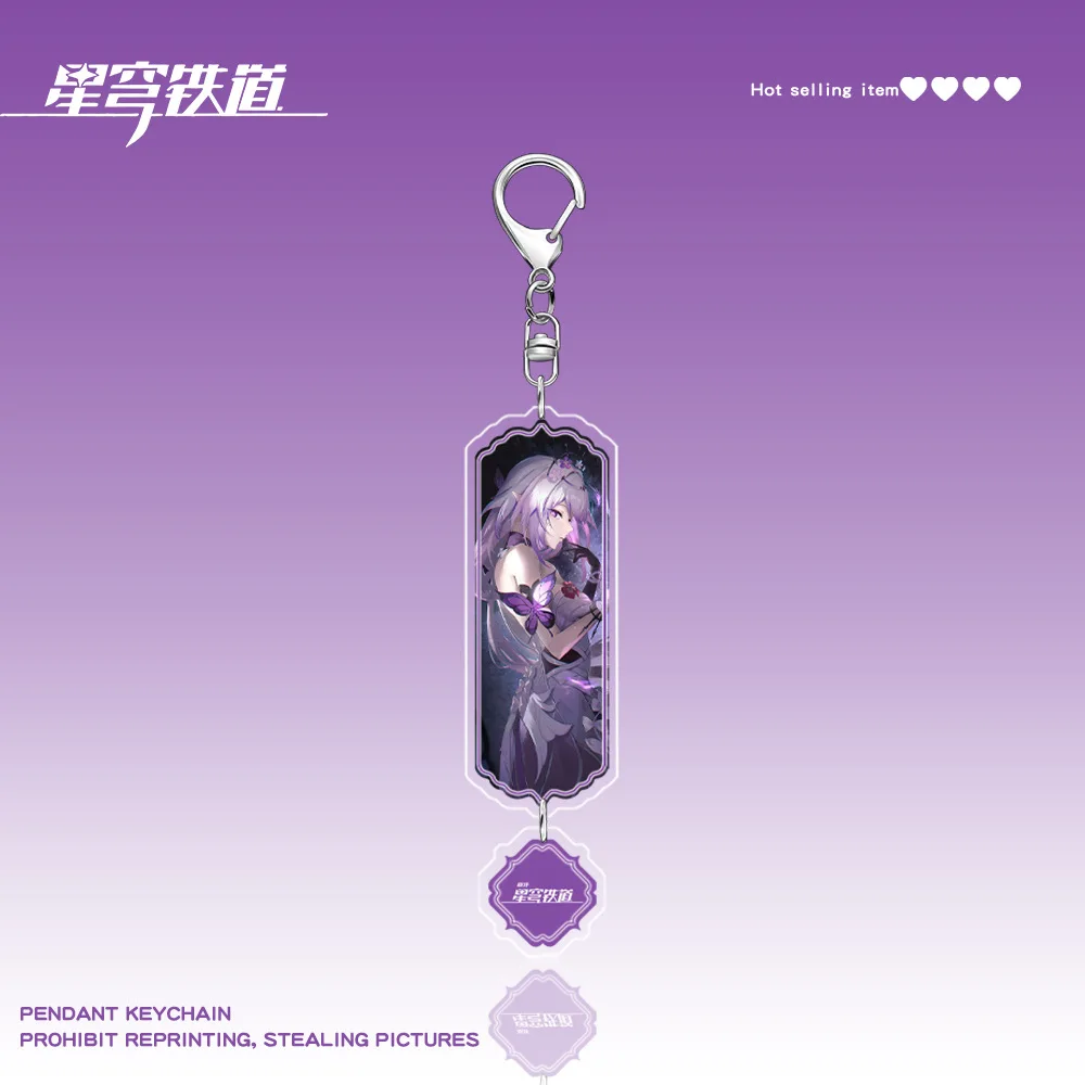 Anime Game Honkai：Star Rail Acrylic Sandwich Keychain Cartoon Castorice Bag Pendant Jewelry Accessory Ornament Fan Cosplay Gift
