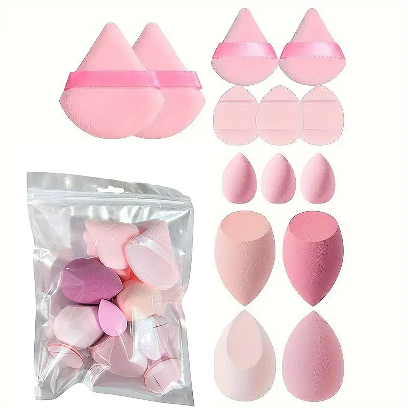 Esponja de maquillaje para mujer, licuadora cosmética, esponja para base de huevo de belleza, accesorios de maquillaje, herramientas de maquillaje, 4/14 Uds.