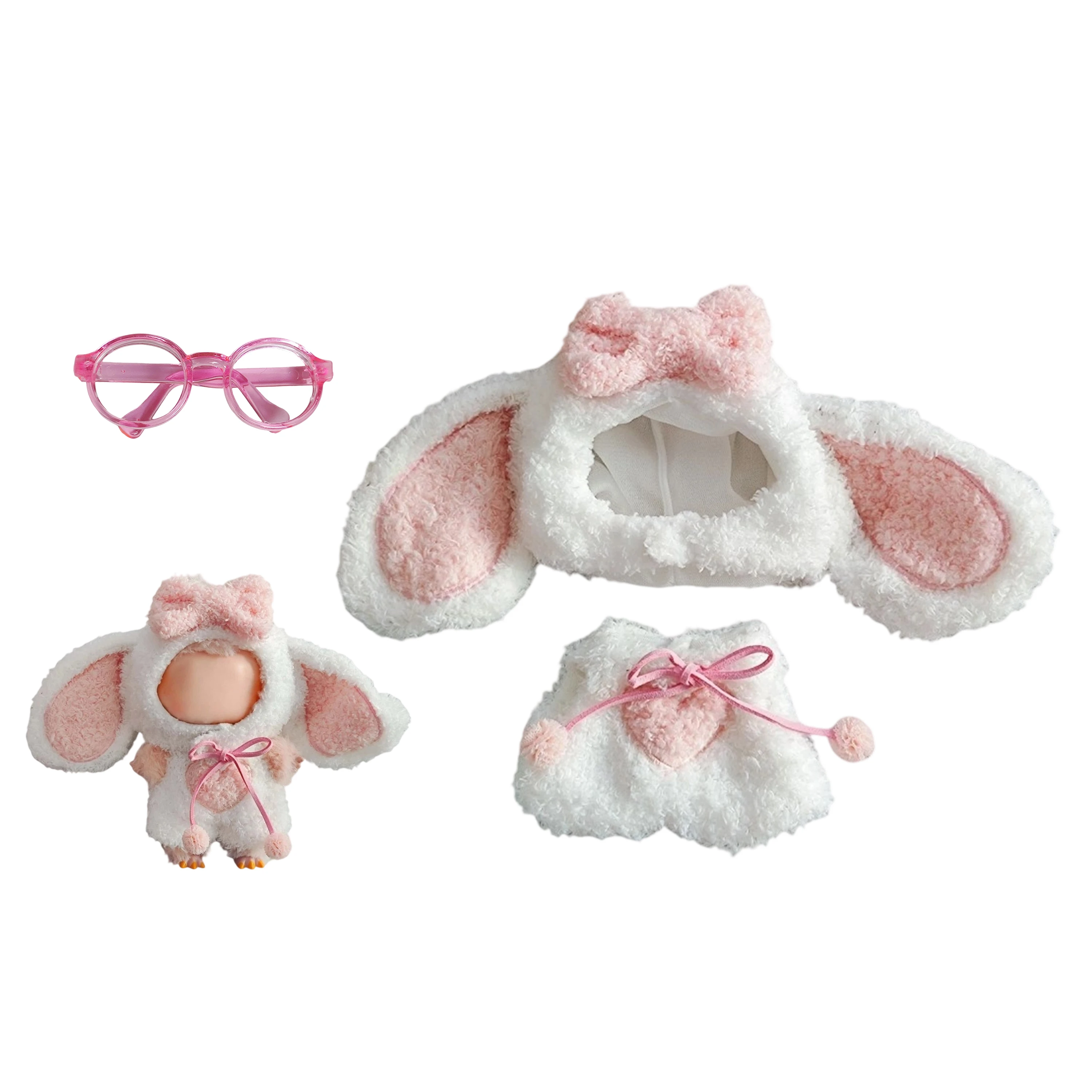 

15-17cm Clothes for Labubu Sweater Hat Carrot Bun Clothes Accessory Designer DIY Changing Toys Decoration Knitted Sweater Outfit