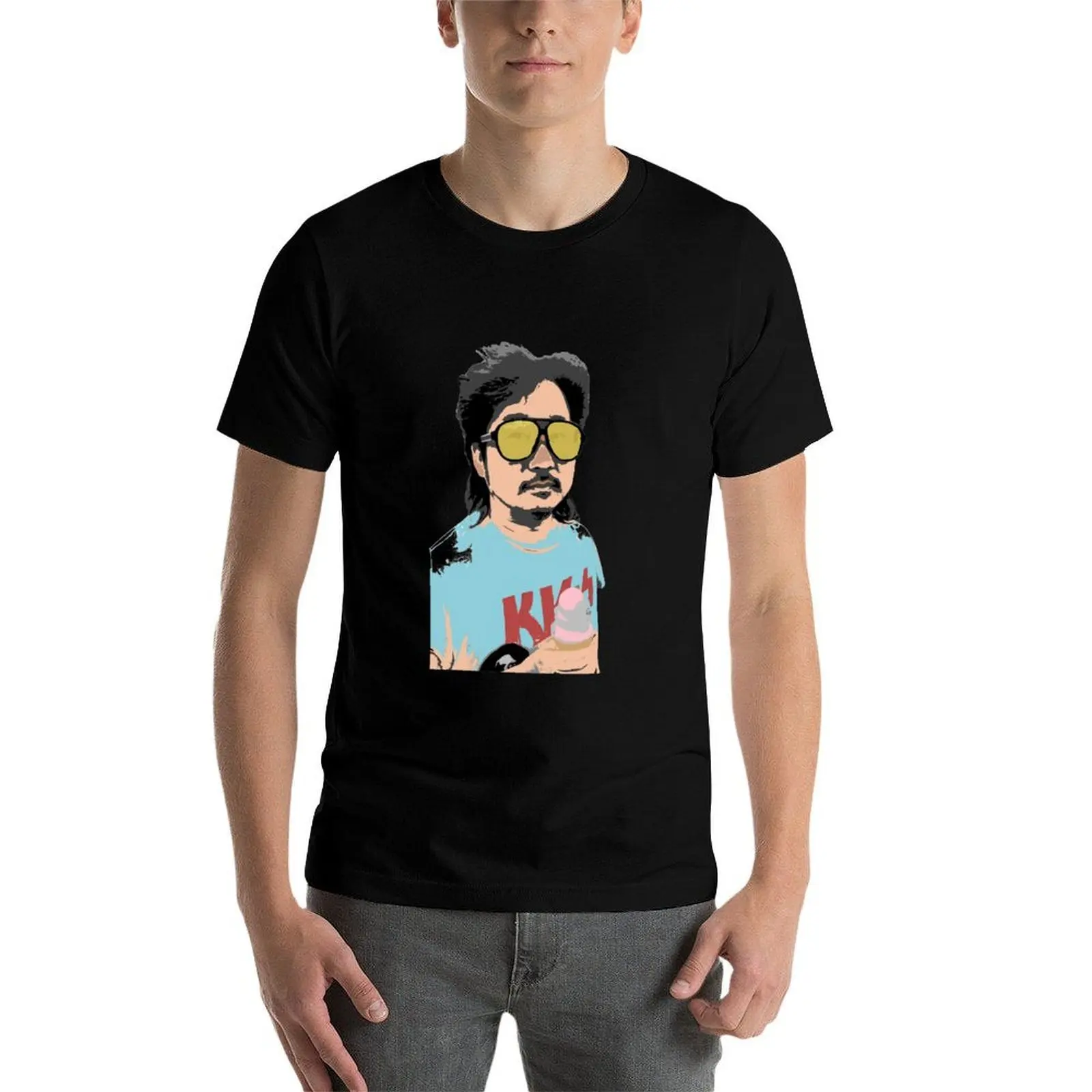 الرسوم المتحركة بوبي لي الفن تي شيرت تي شيرت للرجل حزمة تي شيرت أبيض رجل عادية تي شيرت