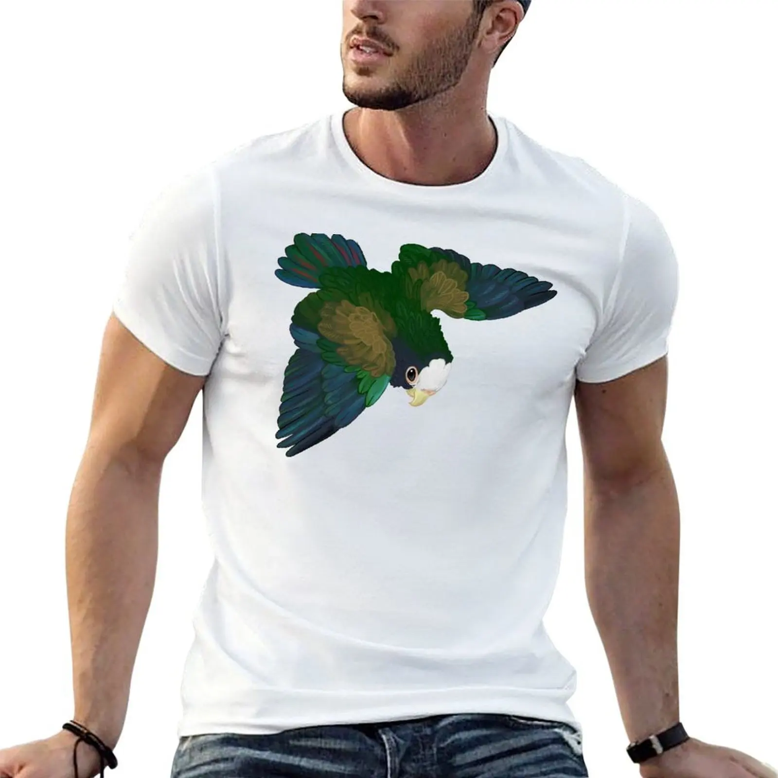 

White-capped pionus (Pionus senilis) T-Shirt t shirt man cotton man t shirts graphic T-Shirt