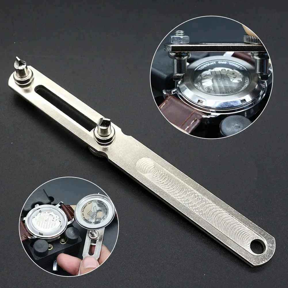 Adjustable Watch Case Back Opener Remover Wrench Tool Two Leg Spanner For Screw Down Clock Cover Repair Watchmaker Equipment