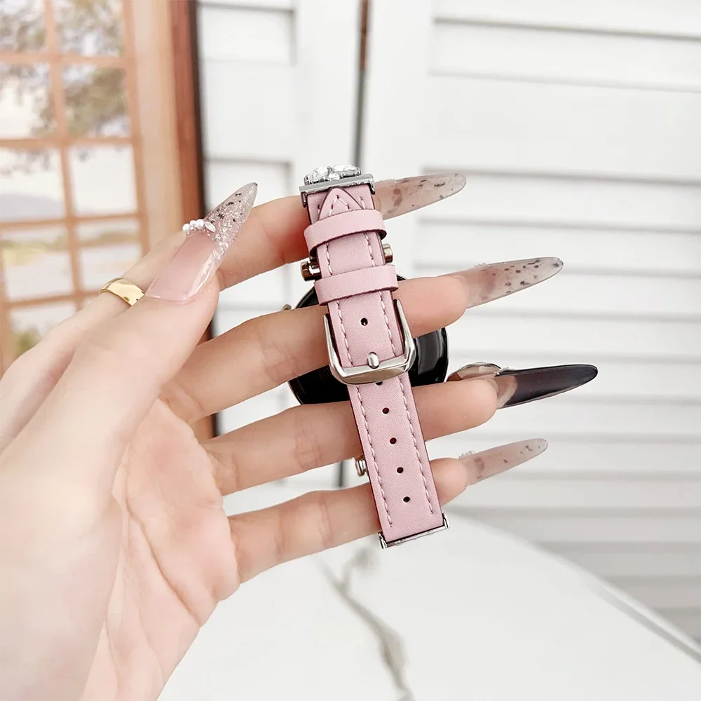 Pulsera de Metal para mujer para Huawei GT 5 4 41mm correa de acero inoxidable 18mm 20mm 22mm para Samsung Galaxy Watch 7 6 5 4 FE Active 2