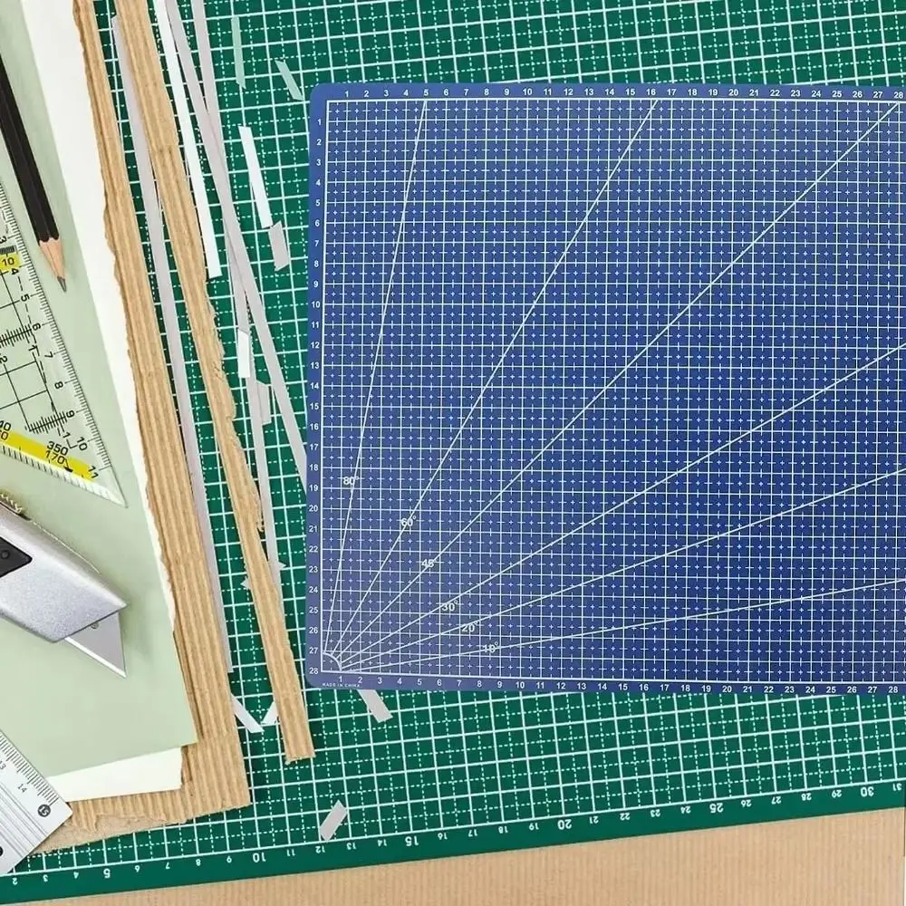 من السهل تخزين A3 PP قطع حصيرة جانب واحد عالية الجودة خليط قطع الوسادة عدم الانزلاق PP البلاستيك النقش حصيرة الخياطة