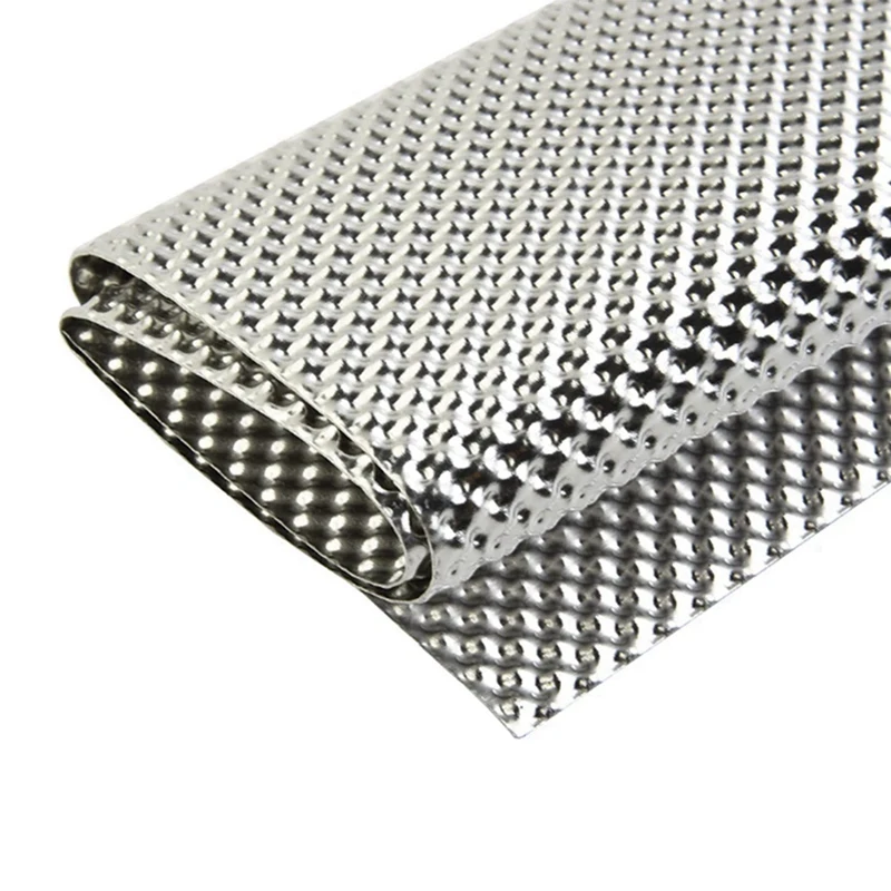 2X Embossed Aluminum Heat Shield, Exhaust Pipe Heat Shield And Automobile General Heat Insulation Aluminum Plate