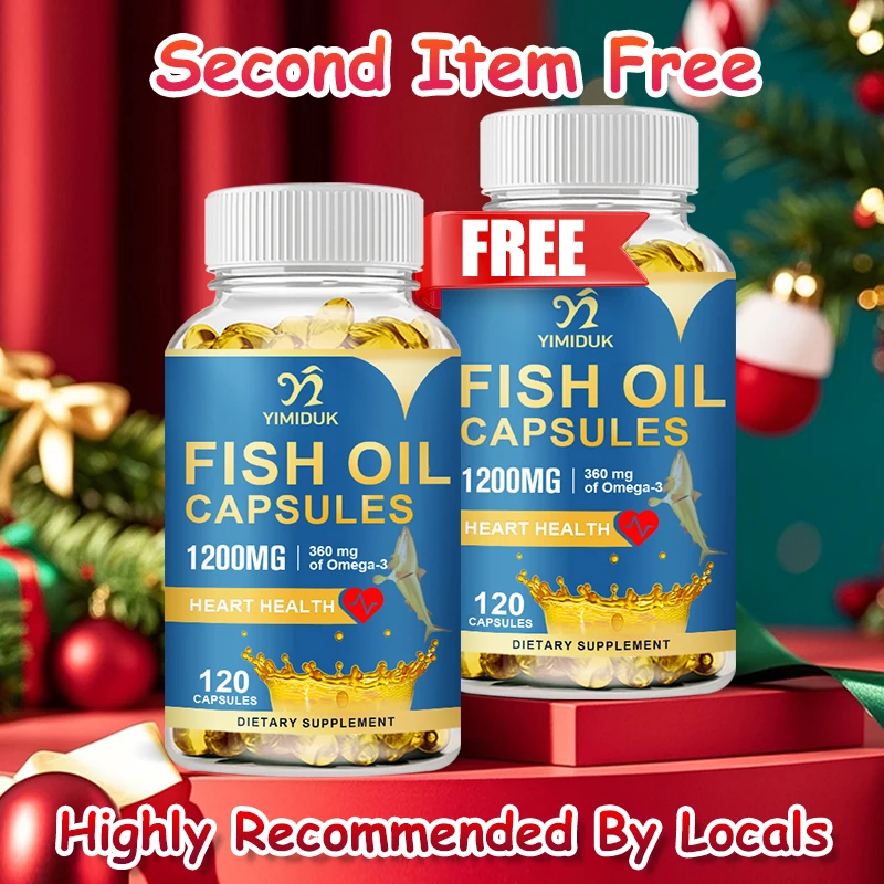 

Pure Fish Oil Supplement, with EPA & DHA, for Inflammation, Vision & Cognitive Function, Complete Heart, Immunity & Energy Combo