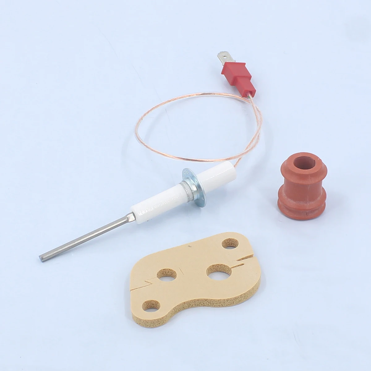 Ignition Electrode with Copper Wire Red Connector Long Probe Spark Needle for Gas Heater Gas Furnace Heater for Buderus 7100238