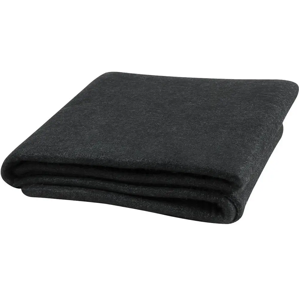 Black Carbonized Fiber Welding Blanket 8' x 10' 16-Ounce Velvet Shield Lightweight High Heat Protection Sparks & Spatter Defense