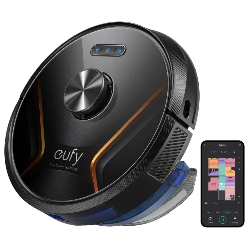 

eufy X8 Hybrid, Robot Vacuum and Mop Cleaner with iPath Laser Navigation, Twin-Turbine Technology generates 2000Pa x2 Suction