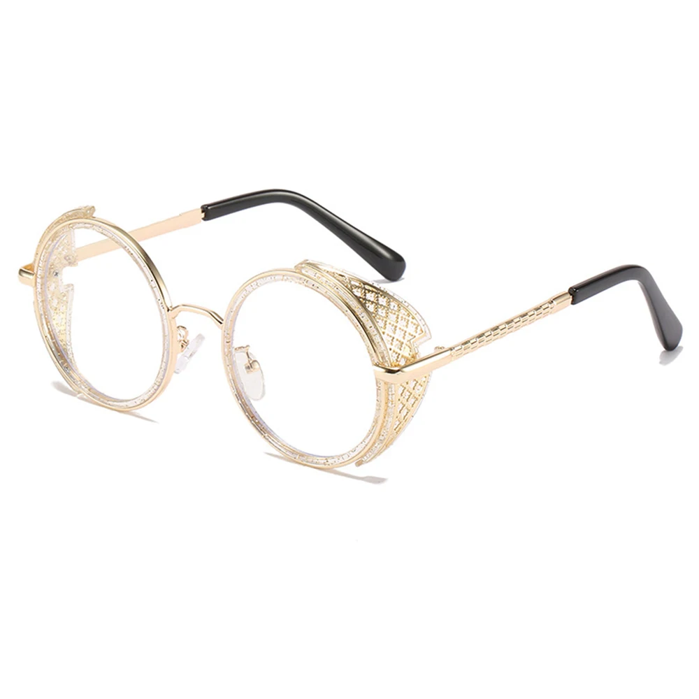 إطار دائري Steampunk الربيع النظارات الشمسية للنساء الرجال العلامة التجارية تصميم القيادة فاسق نظارات شمسية موضة الرجعية الذكور السيدات النظارات