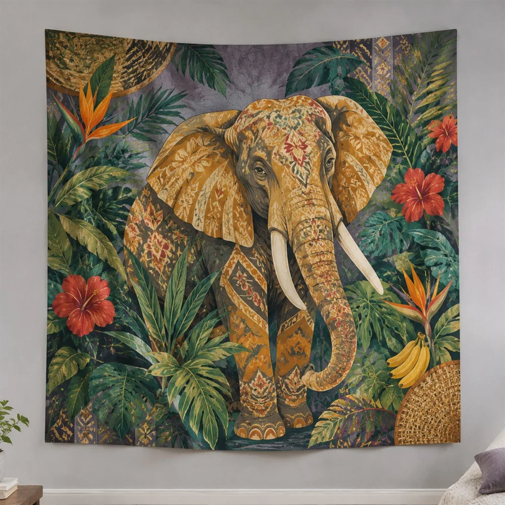 VIKAMA Blacklight UV Reactive Glow Tapestry Wall Hanging, Thick Polyester, Wall Art for Bedroom Dorm Party Game Room Bar Decor