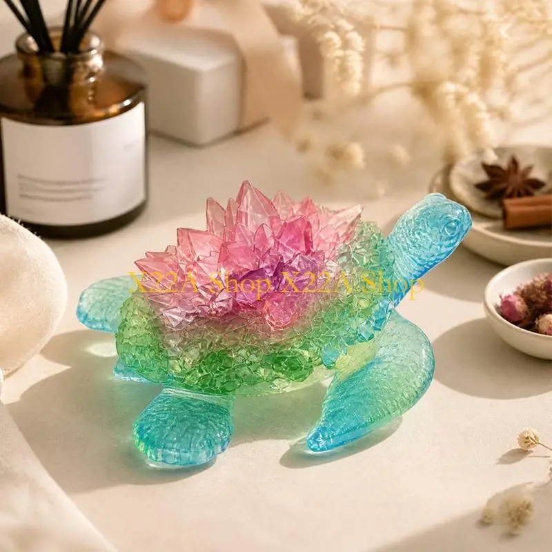 Unique Crystal-Cluster Ocean Turtles Mold for Handmade Resin Charms