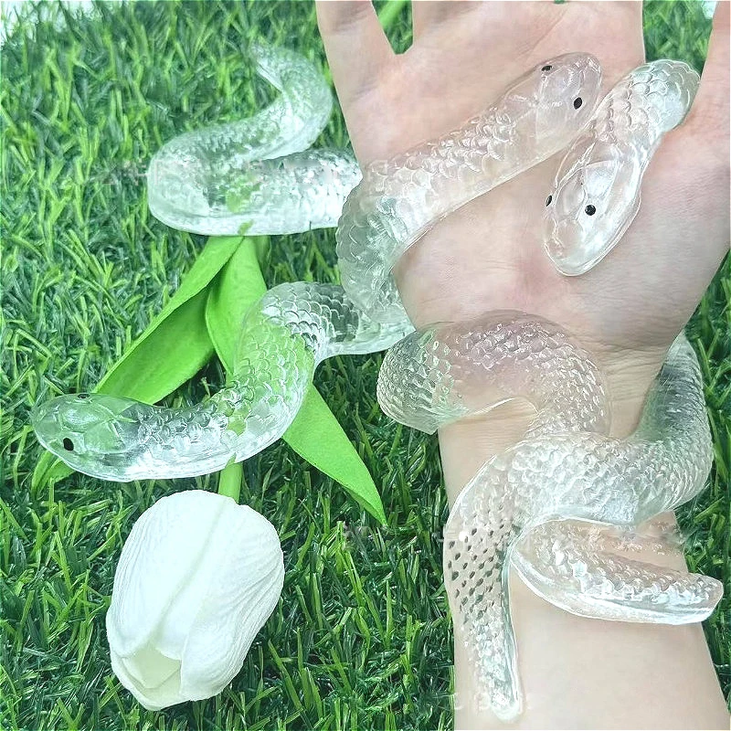 재미있는 투명 비늘 뱀 핀치 스퀴즈 장난감 관절 움직일 수 있는 구부릴 수 있는 전체 강제 뱀 감압 통풍 감각 장난감