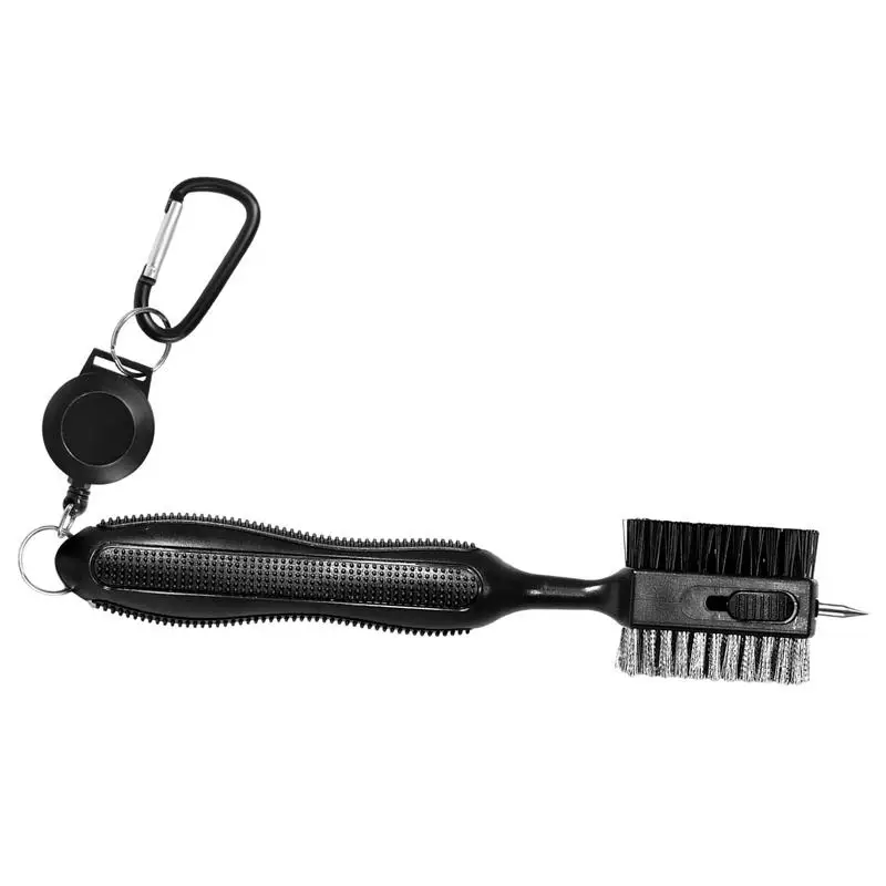 Golf Club Cleaner Multifunctional Golf Ball Cleaning Brush Comfortable Grip Golf Groove Brush With Carabiner For Golf Enthusiast