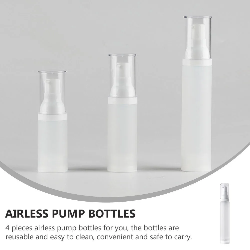 

4Pcs 50ml Press Bottle Matte Dispenser Perfect for Travel Home Use Easy Refill Long Serving Life Leak Proof