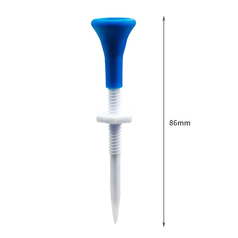 New Blue Plastic Golf Tees Height can be adjusted freely More Durable Golf Plastic Tees Golf Accessories For Golfers 5pcs/box