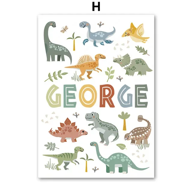 Jurassic Periode Dinosaur Wall Art Canvas Schilderij Nordic Dino Posters En Prints Muurfoto's Kinderkamer Decor