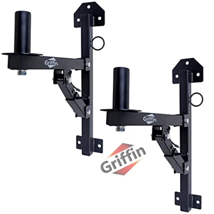 

PA Speaker Wall Mount Brackets for on stage studio monitor stands all-steel construction black secure locking pin 3 horizontal