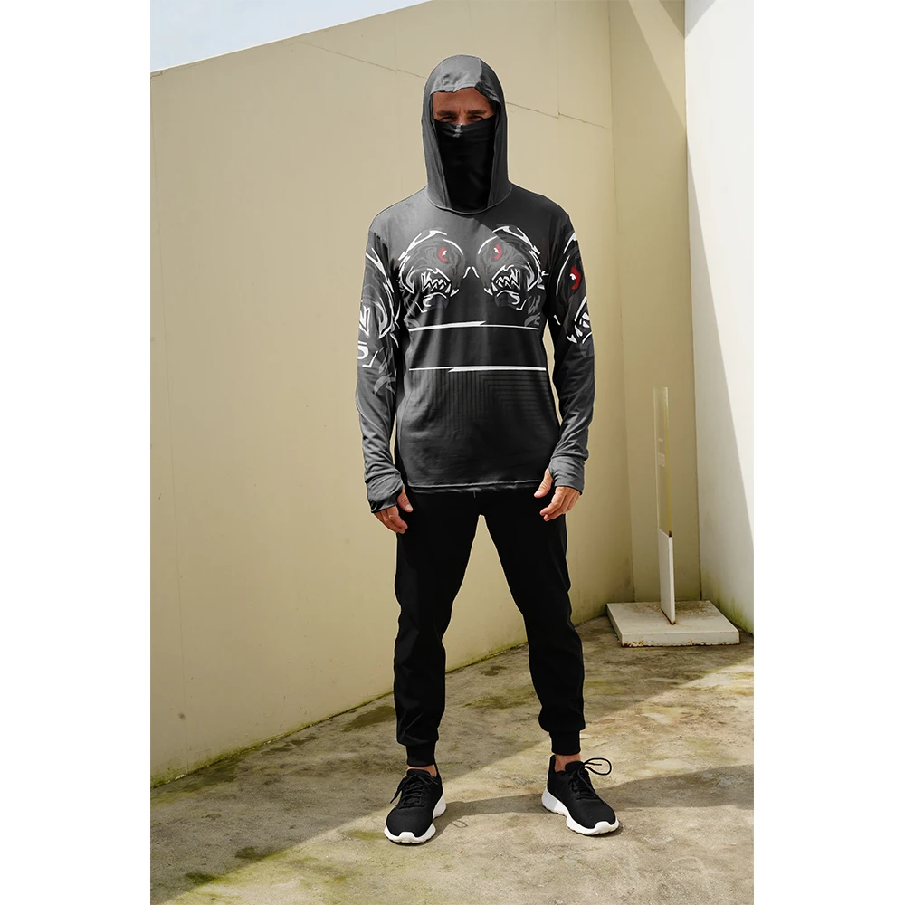 Vissen Hoodie Shirts Lange Mouw Sweatshirt Uv Bescherming Snel Drogen Vocht Wicking Vissen Kleding Masker Mannen