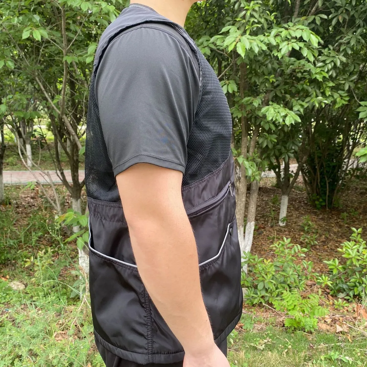 Atmungsaktive Hundetrainer-Weste, reißfester Netzstoff, große Tasche, multifunktionale Hundetrainingskleidung, Trainingszubehör für Deutsche Schäferhunde – Detail 3