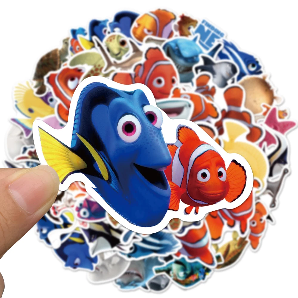 10/30/50pcs Disney Cartoon Finding Nemo Stickers Dory Marlin Toy Sticker Suitcase Phone Notebook Boat Bike Decals Fun for Kids