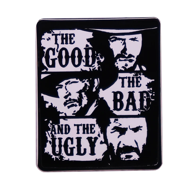 the good the bad and the ugly brooch movie badge