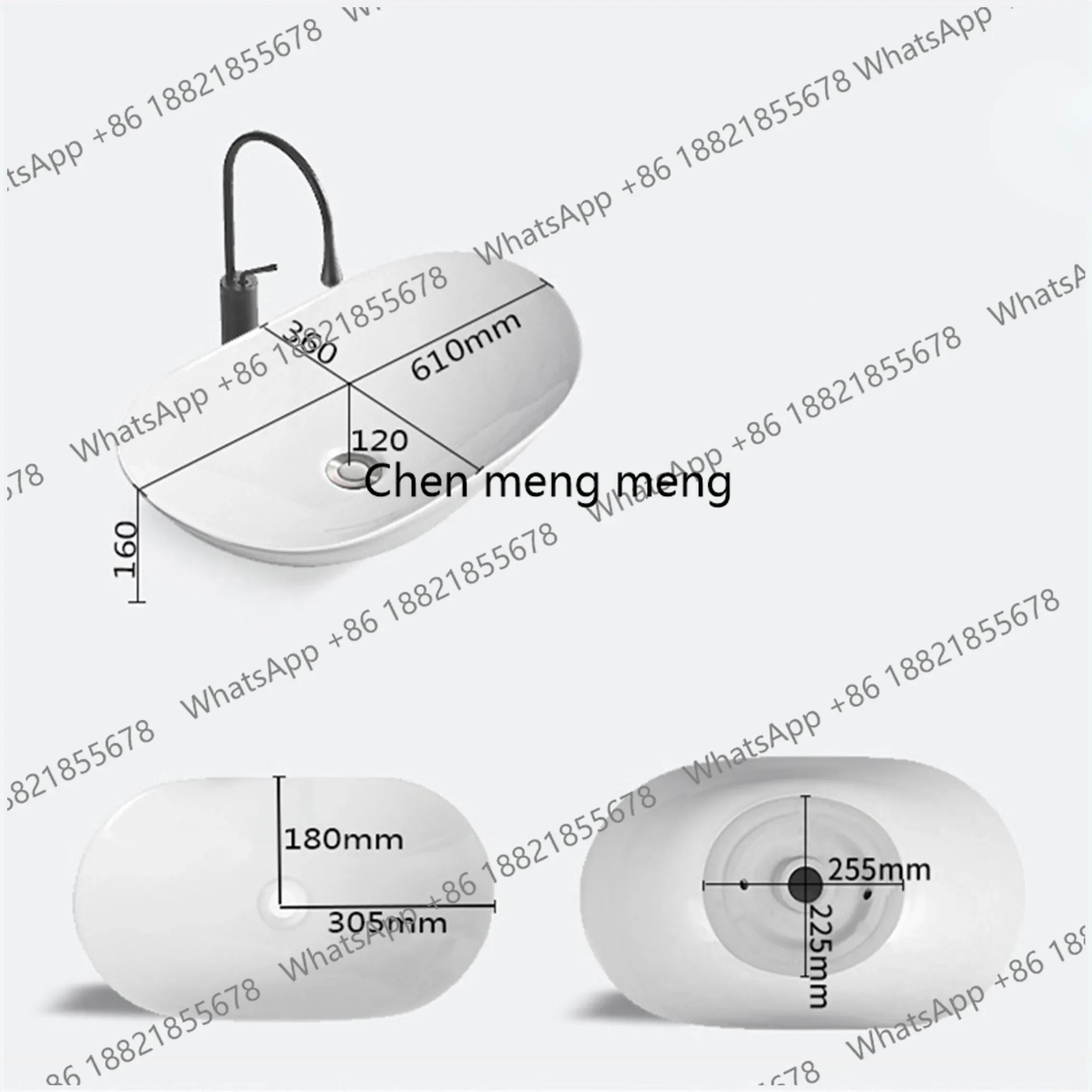 F150  Nordic Ceramic Wash Basin Household Countertop Sink Wash Face Pool Creative Art Basin White Bathroom Washbasin