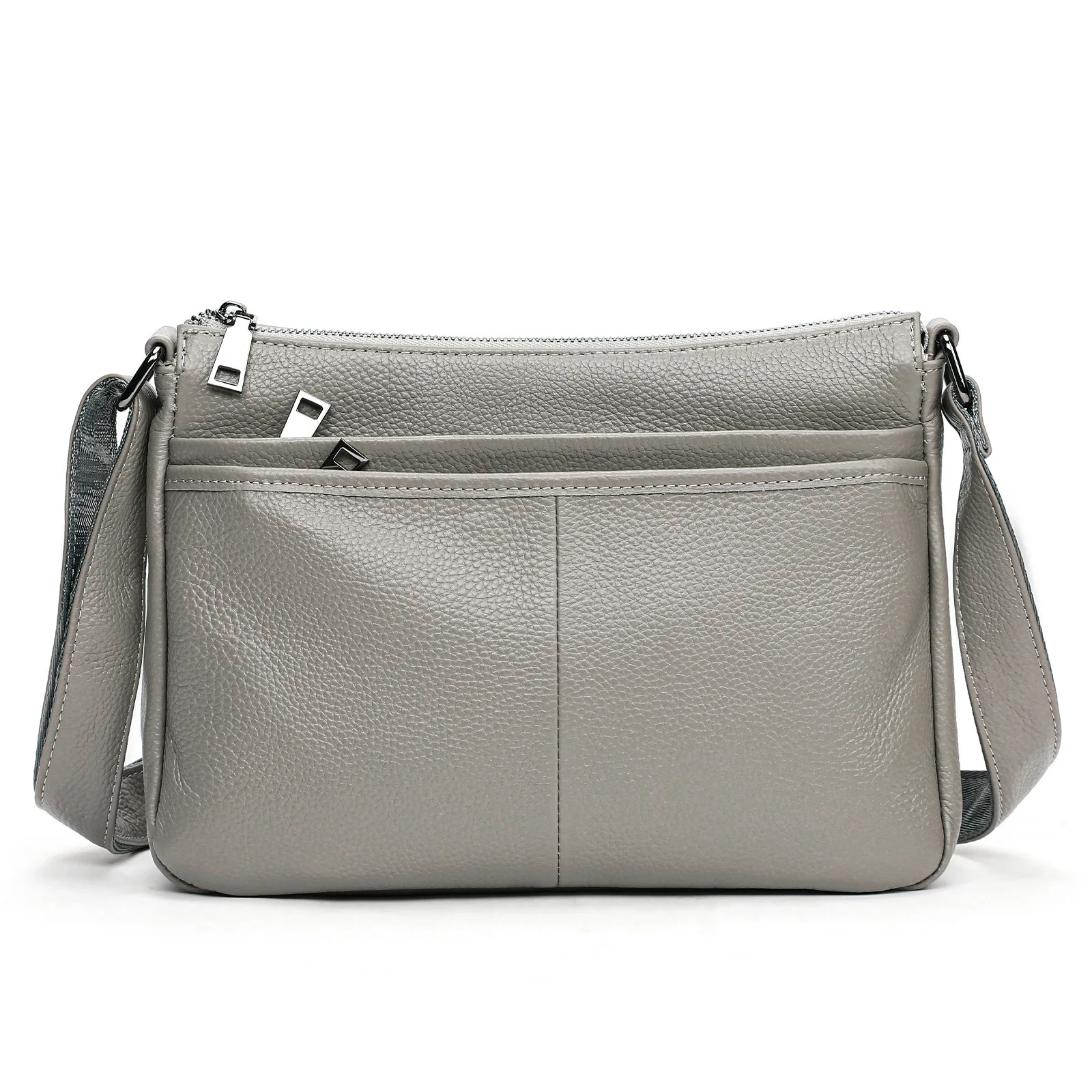 

Женская сумка через плечо из воловьей кожи с верхним зерном, большая вместительная сумка через плечо из мягкой кожи, многослойный кошелек для повседневного использования