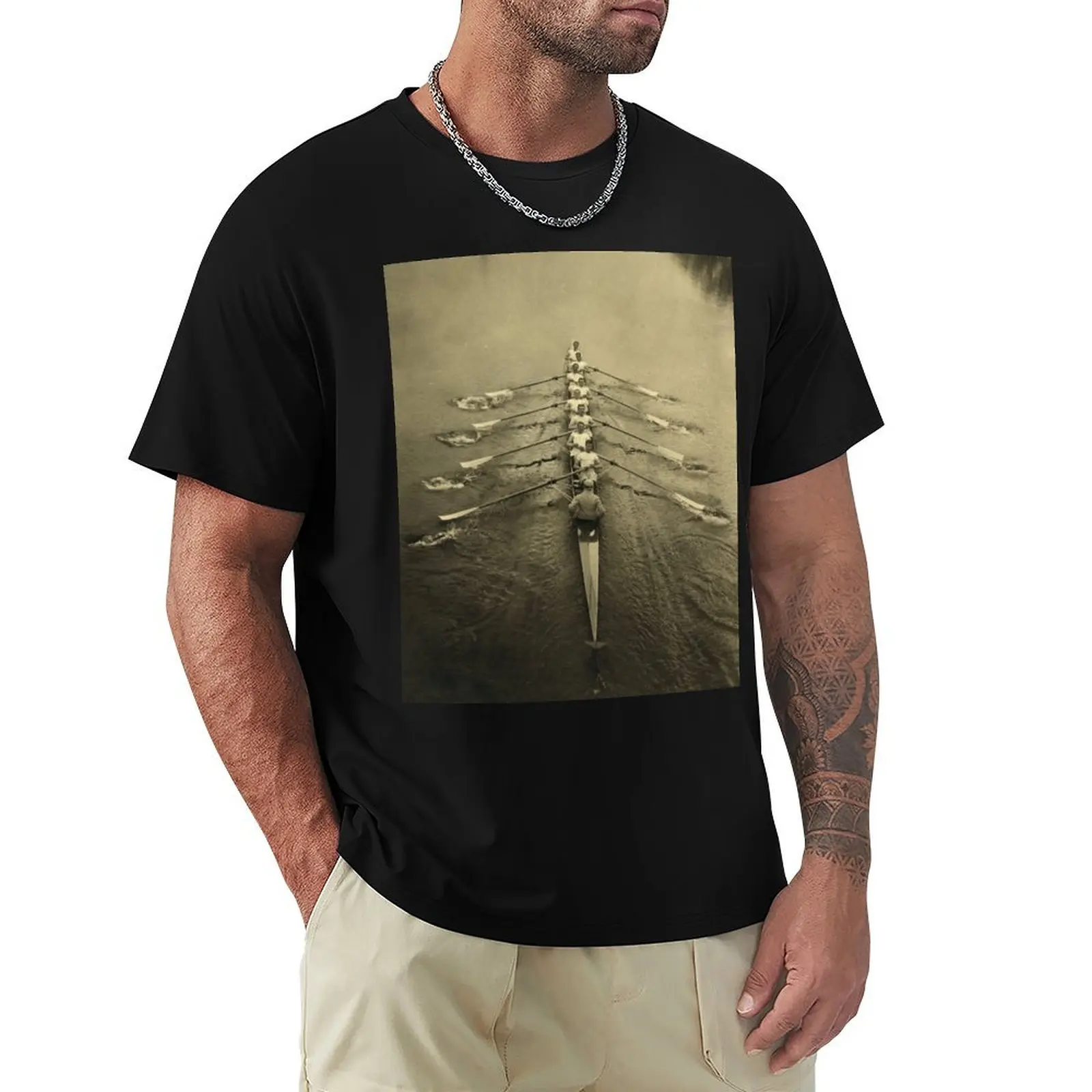 Rowing - Cambridge Crew, 1910 T-Shirt Plus Size Outdoor Casual Top